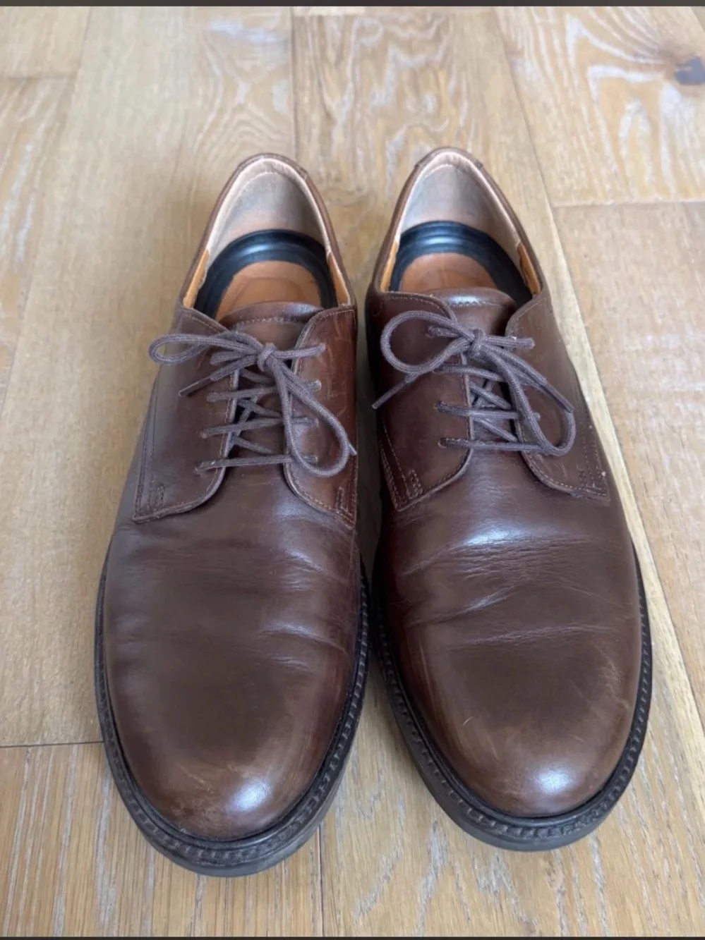 Ecco - Men's Brown Leather Derby Shoes